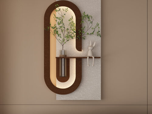 Cream Style Vase Hydroponic Decorative Painting, 3D Physical Object Decorative Painting for Entryway, Sandstone Wall Lamp Artwork